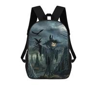 sinyumoney Halloween Scarecrow with Jack-o'-lantern Head Mochila Escolar, Mochila Para Portátil, Mochila Para Adolescentes, Niñas, Niños, Mujeres Y Hombres 17inch