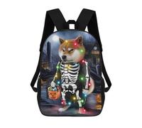 sinyumoney Halloween Skeleton Dog Costume Mochilas Infantiles Mochila Escolar Mochila Impresa En 3D Para Niños Mochilas De Viaje Bolsas Para Libros Mochila Escolar Para Niños 17inch