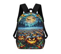 sinyumoney Halloween Stained Glass Window Mochila Escolar Grande Resistente Al Agua Para Portátil Para La Escuela/trabajo/viajes 17inch