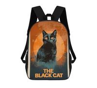 sinyumoney Halloween The Black Cat Mochila Escolar Para Niños, Mochila Escolar De Gran Capacidad Para Niños, Mochila Escolar 3D, Regalos Para Niños 17inch