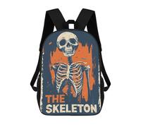 sinyumoney Halloween The Skeleton Mochilas Infantiles Impresas En 3D, Mochilas De Moda Informales, Mochilas De Viaje Bonitas, Mochilas Informales Para Exteriores Para Niños Y Niñas 17inch