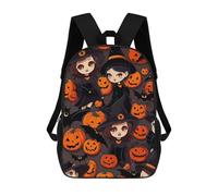sinyumoney Halloween Witch Cute Art Mochila Infantil Para Niñas Y Niños, Mochila De Día, Escuela Primaria, Perfecta Para La Vuelta Al Cole O Educación Física, Regalos Y Viajes 17inch