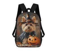 sinyumoney Halloween Witch Dog Art Print-7 17inch Mochilas Escolares Impresas En 3D, Mochilas Escolares De Moda Para Niños De Primaria Y Secundaria