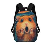 sinyumoney Hamster Art Print Mochila Escolar Infantil De 17 Pulgadas, Impresa En 3D, Estilo Casual, Para Niños, Ideal Para Viajes, Como Mochila Escolar O Para Llevar Libros.