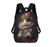 sinyumoney Hamster in Boho Suit Mochilas Escolares Mochila Escolar Ligera Mochila De Día Mochila Para Libros Para La Universidad Para Hombres/mujeres 17inch
