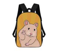 sinyumoney Hamster Meme Pop Art Mochila Escolar Para Niñas 17inch Mochila Informal Ligera Para Niños Y Niñas, Ideal Para Estudiantes De Secundaria