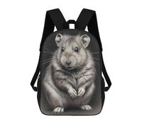 sinyumoney Hamster Pencil Drawing Mochila Infantil, Mochila Escolar Impresa En 3D, Mochila Para Niños Y Niñas, Mochila Escolar Ajustable Para La Escuela Primaria 17inch
