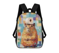 sinyumoney Hamster with Toilet Paper Mochilas Infantiles Mochila Escolar Mochila Impresa En 3D Para Niños Mochilas De Viaje Bolsas Para Libros Mochila Escolar Para Niños 17inch