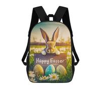 sinyumoney Happy Easter Mochila Escolar Infantil De 17 Pulgadas Con Estampado 3D De Películas De Anime Para Niños, Mochila De Viaje, Mochila Escolar Infantil