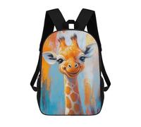 sinyumoney Happy Giraffe Painting Artwork Mochilas Para Niños 17inch Mochila Escolar Mochila Escolar Impresa En 3D Para Niños De Primaria Y Secundaria