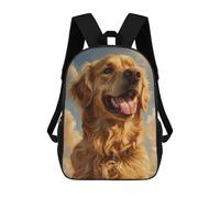 sinyumoney Happy Golden Retriever Mochila Infantil, Mochila Escolar Para Niños, Mochila Escolar Infantil Con Estampado 3D De Dibujos Animados, Mochila De Gran Capacidad Para Niños Y Niñas 17inch