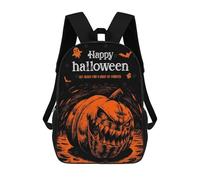 sinyumoney Happy Halloween Pumpkin Frights Mochila Escolar Impresa En 3D Para Niños, Mochila Escolar Informal De Moda Para Viajes Para Niños Y Estudiantes 17inch