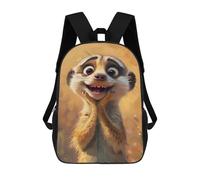 sinyumoney Happy Meerkat Greeting Mochila Escolar Grande Para Niños Para El Campus, Actividades Al Aire Libre, Viajes Y Deportes 17inch