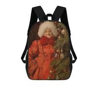 sinyumoney Happy Mrs Claus Xmas Mochila Escolar Impresa En 3D Para Niños, Mochila Escolar, Mochilas De Viaje, Bolso Informal De Moda Para Niños Y Estudiantes 17inch