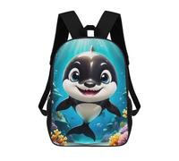 sinyumoney Happy Orca Mochila Escolar Para Niñas Y Niños, Mochilas De Gran Capacidad, Mochilas Ligeras Para Niños Y Estudiantes 17inch