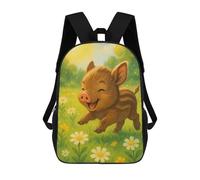 sinyumoney Happy Piglet in A Meadow Mochila Escolar Mochilas Escolares Para Niñas Y Niños Mochila Con Bolsillo Mochila Escolar De Moda Para Niños 17inch