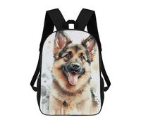 sinyumoney Happy Watercolor Dog Portrait -1 Mochila Escolar Infantil Impresa En 3D Para Niños, Mochilas De Viaje, Bolsas Para Libros Para Niños Estudiantes De Primaria 17inch