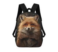sinyumoney Happy Winter Smiling Fox Mochila Escolar Impresa En 3D Para Niños Y Niñas, Mochila Escolar, Mochila De Viaje Para Niños 17inch