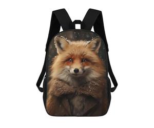 sinyumoney Happy Winter Smiling Fox Mochilas Escolares Mochilas Escolares De Secundaria Mochila Informal Para Acampar Aventuras Al Aire Libre Y Viajes Diarios 17inch
