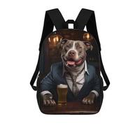 sinyumoney Happy XL Bully in The Pub Mochilas Infantiles Escolares Impresas En 3D, Mochilas Para Niños, Mochilas De Viaje Para Niños Y Niñas, Mochilas Escolares Para Niños 17inch