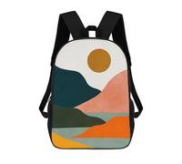 sinyumoney Harmonious Landscape 5 Mochila Escolar Infantil Impresa En 3D 17inch Mochilas Escolares Para Niños, Estilo Casual Y Moderno, Mochilas De Viaje De Alta Capacidad