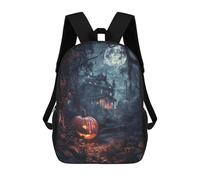 sinyumoney Haunted House Halloween Mochila Escolar Mochila De Día Mochila De Negocios Mochila Impermeable Para Libros Para Hombres/mujeres 17inch