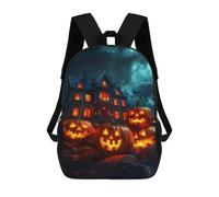 sinyumoney Haunted House Halloween Mochilas Infantiles Escolares Impresas En 3D, Mochilas Para Niños, Mochilas De Viaje Para Niños Y Niñas, Mochilas Escolares Para Niños 17inch