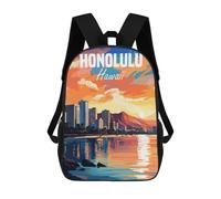 sinyumoney Hawaii Honolulu Mochila Escolar Infantil Impresa En 3D Para Niños, Mochilas De Viaje, Bolsas Para Libros, Mochila Escolar Infantil 17inch