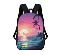 sinyumoney Hawaii Retro Waves Pixel Mochila Escolar Resistente Al Agua, Mochila De Viaje, Bolsa Para Computadora Para La Escuela/trabajo/viajes 17inch