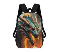 sinyumoney Head Dragon Fire Mochila Escolar Para Niños De 17 Pulgadas, Mochila Informal De Viaje Para Niños Y Niñas, Mochila De Gran Capacidad Para El Día A Día 17inch