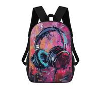 sinyumoney Headphones Music Lovers' Essential Accessory Mochila Escolar Impresa En 3D 17inch Mochilas De Moda Para Niños, Mochilas Escolares Para Niños De Primaria Y Secundaria