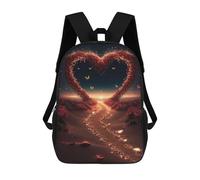 sinyumoney Heart Path to Sunset Mochilas Para Niños Y Estudiantes, Mochilas Escolares Impresas En 3D, Mochilas Para Estudiantes De Primaria Y Secundaria Para Niños Y Niñas 17inch
