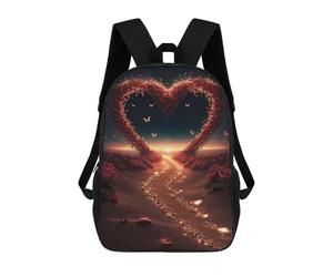sinyumoney Heart Path to Sunset Mochilas Para Niños Y Estudiantes, Mochilas Escolares Impresas En 3D, Mochilas Para Estudiantes De Primaria Y Secundaria Para Niños Y Niñas 17inch