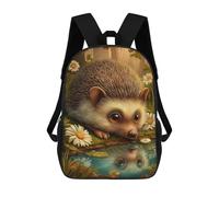 sinyumoney Hedgehog Reflection in Water Mochila Escolar Mochila Informal Mochilas De Día Bolsa Escolar Para Trabajo/viajes 17inch