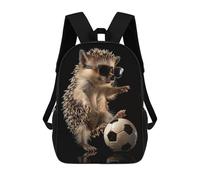 sinyumoney Hedgehog Soccer Player Mochila Escolar Impresa En 3D Mochilas Informales Para Niños Mochila Escolar Impresa En 3D Para Niños De Primaria Y Secundaria 17inch