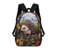 sinyumoney Hedgehog Stained Glass Mochila Infantil Para Niñas, Mochila Escolar 3D, Mochila Para Niños Pequeños, Mochila Informal De Día, Mochila Escolar De Moda 17inch