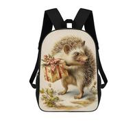 sinyumoney Hedgehog with Christmas Gift Mochilas Escolares Mochilas Informales Mochilas De Día Bolsa Escolar Para Trabajo Y Viajes Para El Campus Viajes Al Aire Libre Deportes 17inch