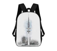 sinyumoney Heinrich Hertz Tower Mochila Impresa En 3D Para Niños, Mochila Escolar, Mochilas De Viaje Para Niños, Bolsas De Libros De Alta Capacidad, Mochila Infantil 17inch