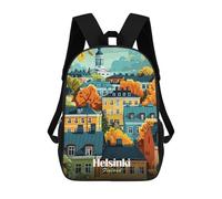 sinyumoney Helsinki Finland Cityscape Mochila Infantil De Moda Divertida Mochila Escolar Para Niños Y Adolescentes Con Impresión 3D Para Niños 17inch