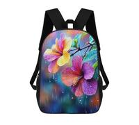 sinyumoney Hibiscus Flower Garden Art Mochila Escolar Impresa En 3D Para Niños Y Niñas, Mochila Para Portátil Para Niños/estudiantes/adultos 17inch