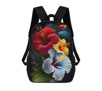 sinyumoney Hibiscus Flower Painting Mochila Escolar Grande Para Niños, Niñas, Adolescentes, Hombres Y Mujeres 17inch