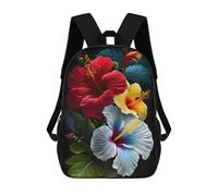 sinyumoney Hibiscus Flower Painting Mochila Infantil Con Impresión 3D, Mochila Escolar Para Niños, Mochila Informal Divertida Para Niños Y Adolescentes 17inch