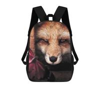 sinyumoney Hiding Fox And Butterfly Mochila Infantil, Mochila Escolar Para Niños, Mochila Escolar Infantil Con Estampado 3D De Dibujos Animados, Mochila De Gran Capacidad Para Niños Y Niñas 17inch