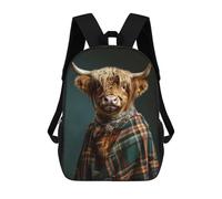 sinyumoney Highland Cow in A Cape 17inch Mochila Escolar Impresa En 3D Para Niños, Mochila Escolar Informal De Moda, Mochilas De Viaje Para Niños Y Estudiantes.