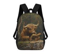 sinyumoney Highland Cow Nature Book Mochila Escolar Infantil Estampada Para Adultos Y Niños, Mochila De Viaje Para El Día A Día 17inch