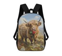 sinyumoney Highland Cow Pepper Land Mochila Infantil, Mochila Escolar Para Niños Y Adolescentes, Mochila De Viaje, Mochila Escolar, Mochila Para Libros 17inch