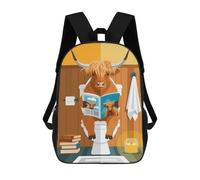 sinyumoney Highland Cow Reading Mochila Escolar Informal Para El Día A Día, Para La Escuela, El Trabajo Y Los Viajes Para Niñas Y Adolescentes 17inch