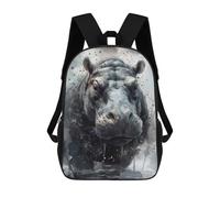 sinyumoney Hippo Wild Beauty Mochilas Infantiles Impresas En 3D, Mochilas De Moda Informales, Mochilas De Viaje Bonitas, Mochilas Informales Para Exteriores Para Niños Y Niñas 17inch