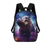 sinyumoney Hippopotamus in Space Mochila Escolar Impresa En 3D Para Niños Y Niñas, Mochila Escolar, Mochila De Viaje Para Niños 17inch