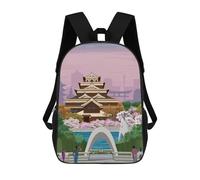 sinyumoney Hiroshima Travel Print Mochila Escolar Para Niños, Mochila Escolar Impresa En 3D Para Estudiantes De Primaria Y Secundaria 17inch